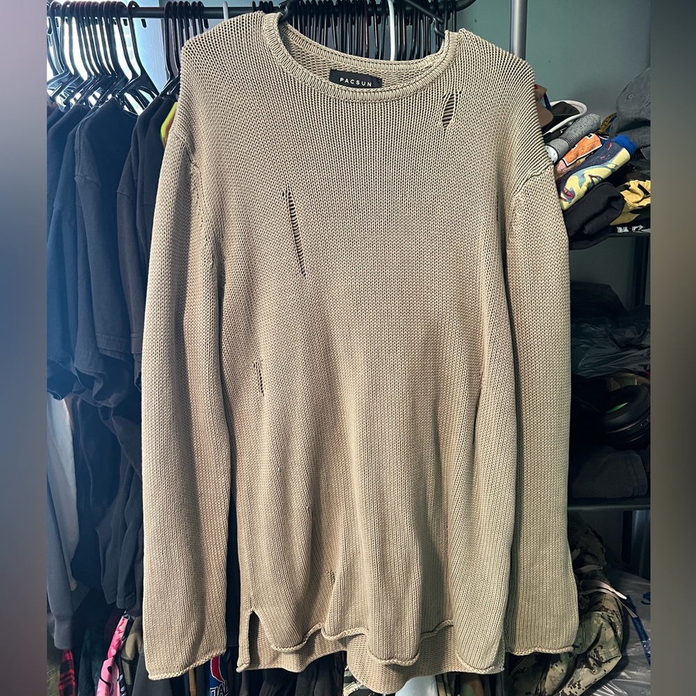 Mens pacsun distressed cardigan - Picture 2 of 3